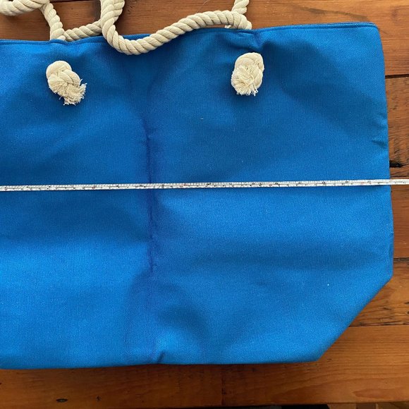 DEI Dennis East International Beach Bag Tote, Blue Stripe -Brand NWT - Picture 4 of 5